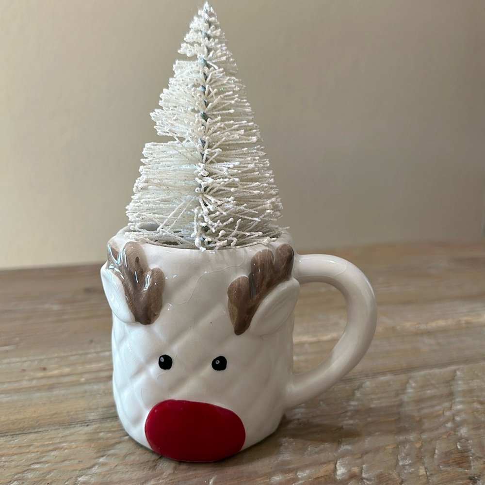 Reindeer Mug with Christmas Tree